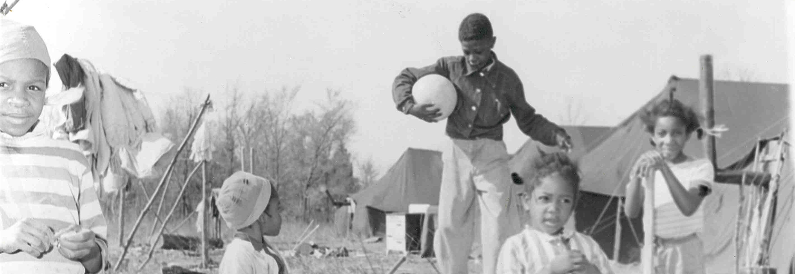 Children of evicted sharecroppers playing.