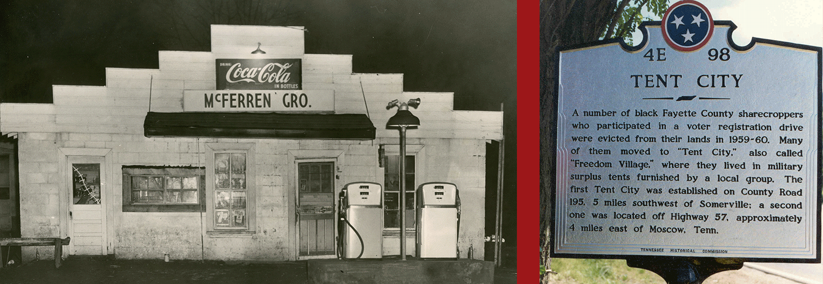 Tent City Historical Marker.