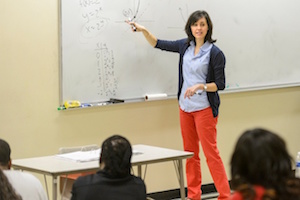 teacher instructing classroom