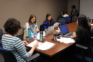 study group around a table