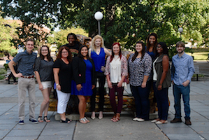 group shot of students outside